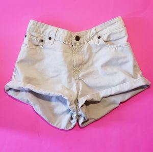 Classic Casual Khaki Cotton Chino Shorts Size: 9